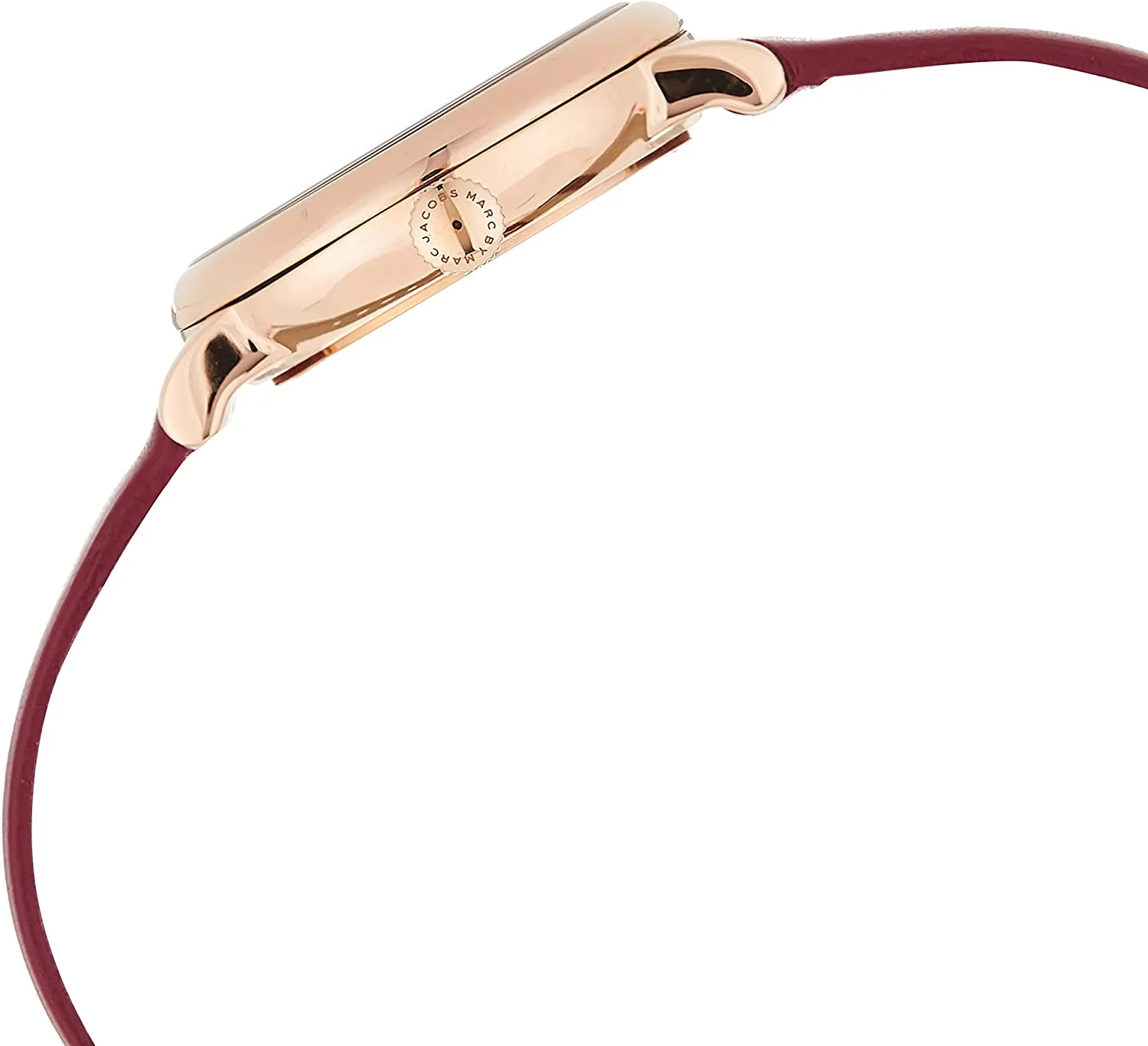 Marc By Marc Jacobs Women's Red Dial Leather Band Watch MBM1271