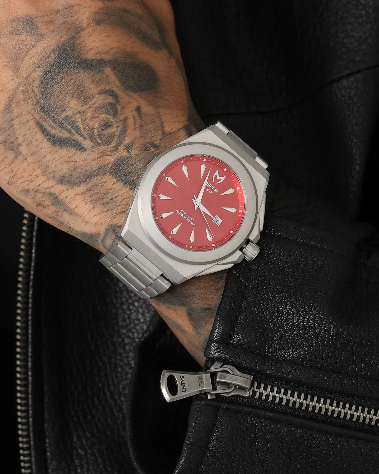 MEISTER NO112SS Noble Quartz 43MM Watch Silver