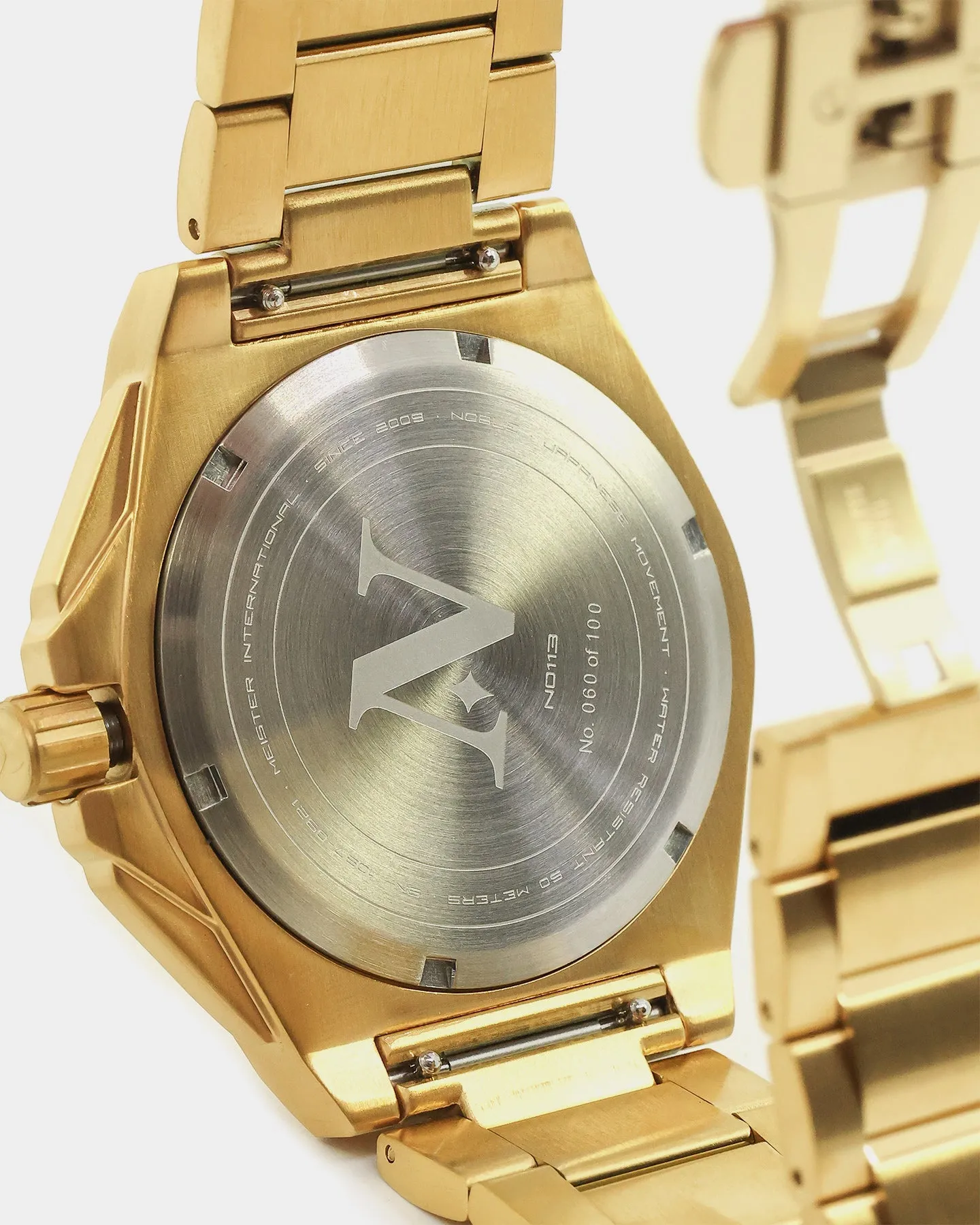 MEISTER NO113SS Noble Quartz 43MM Watch Gold