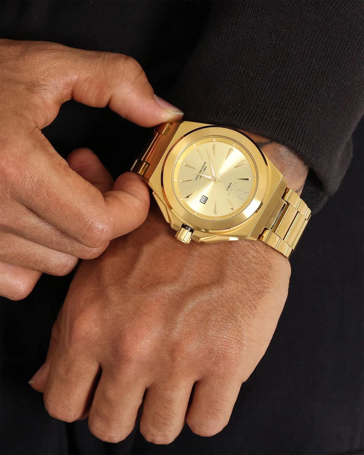 MEISTER NO113SS Noble Quartz 43MM Watch Gold