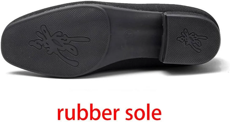 Men's Ballroom Latin Dance Shoes 1 Inch Leather Modern Dancing Practice Shoe for Male