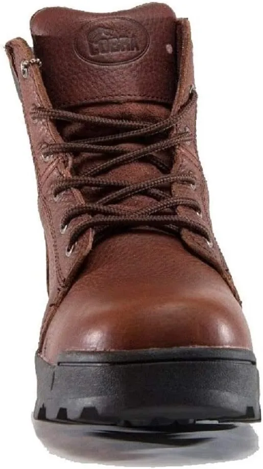 Men's Cobra 6" Work Boots C1121S Steel Toe Brown Leather