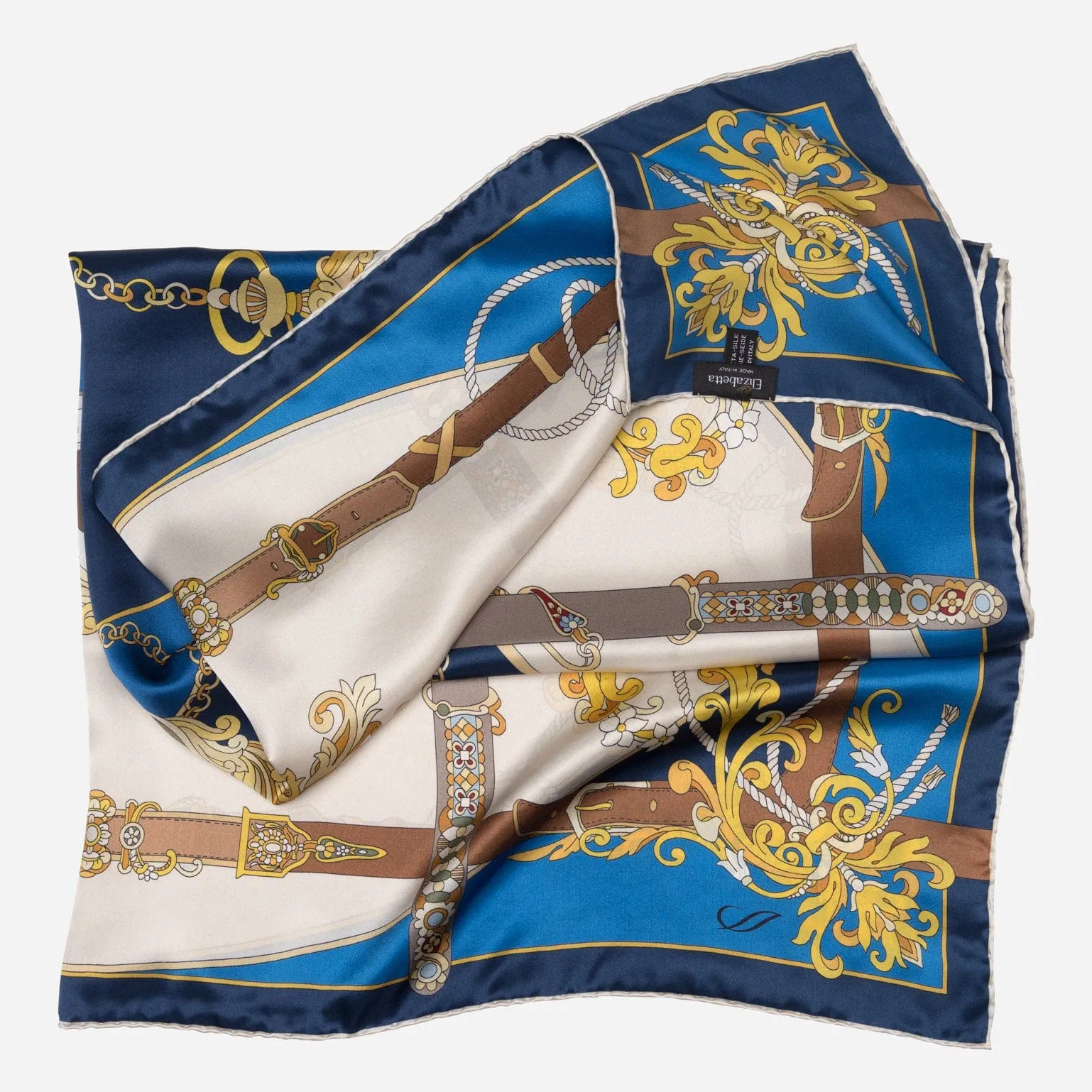 Moment in Time - Silk Foulard - Blue