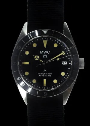 MWC Classic 1960s Pattern Dual Time Zone Automatic Divers Watch with Retro Luminova Paint and Sapphire Crystal