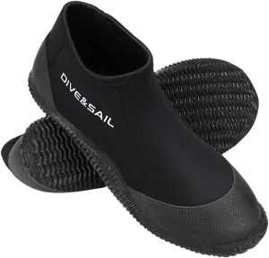 Neoprene Wetsuit Boots Diving Boots with Anti-Slip Rubber Sole for Men & Women 3mm Scuba Booties for Beach Boat Surf Lake Kayak Water Sports