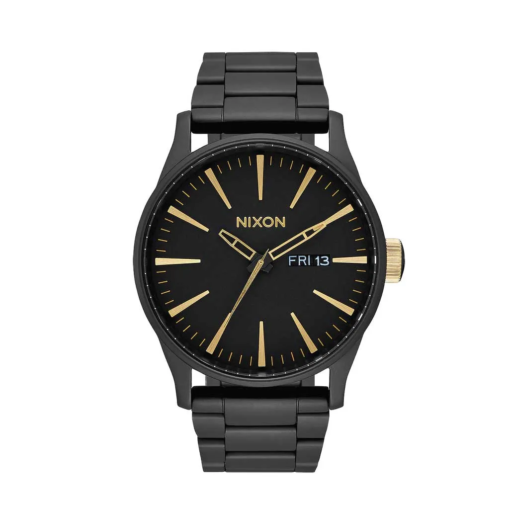 Nixon Sentry SS Watch - Matte Black/Gold