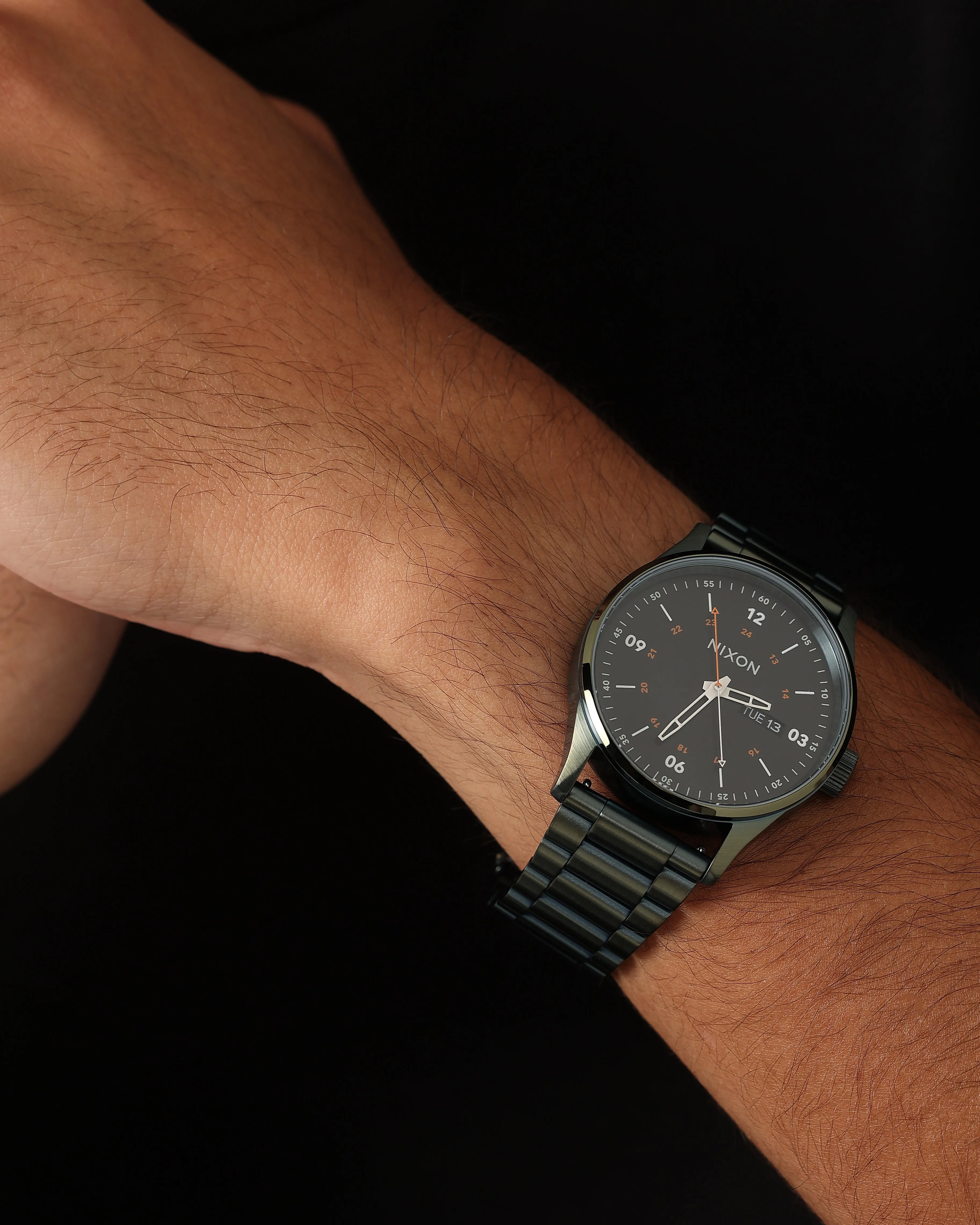 Nixon Sentry Stainless Steel Dark Olive/Black