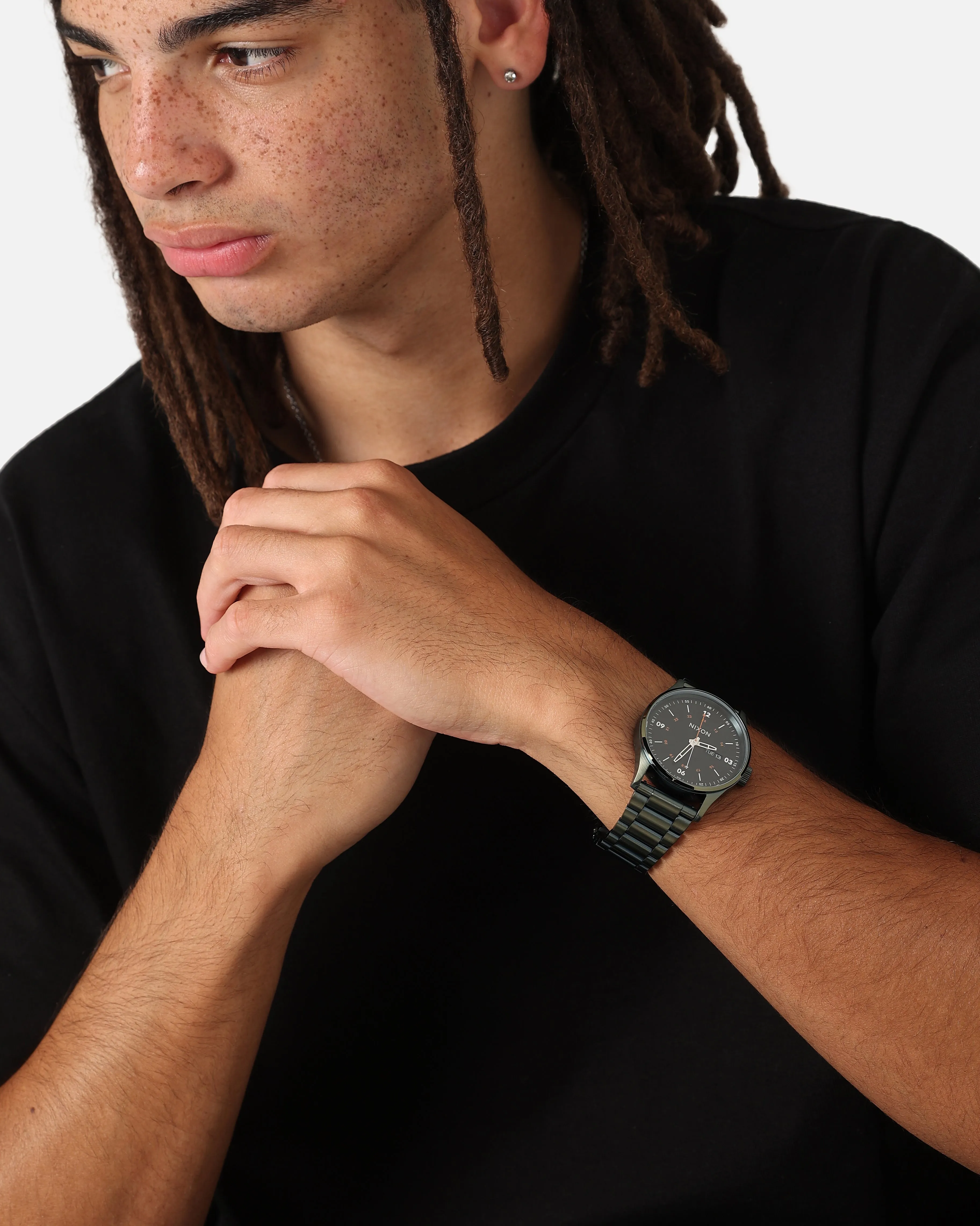 Nixon Sentry Stainless Steel Dark Olive/Black