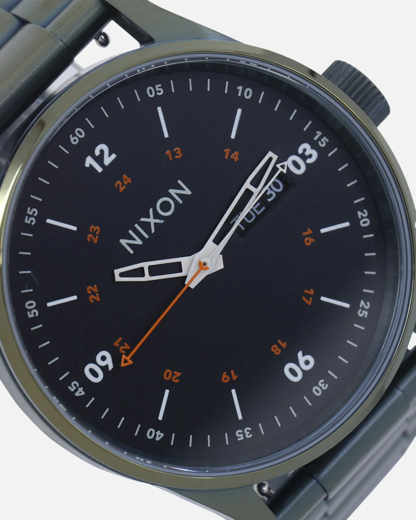 Nixon Sentry Stainless Steel Dark Olive/Black