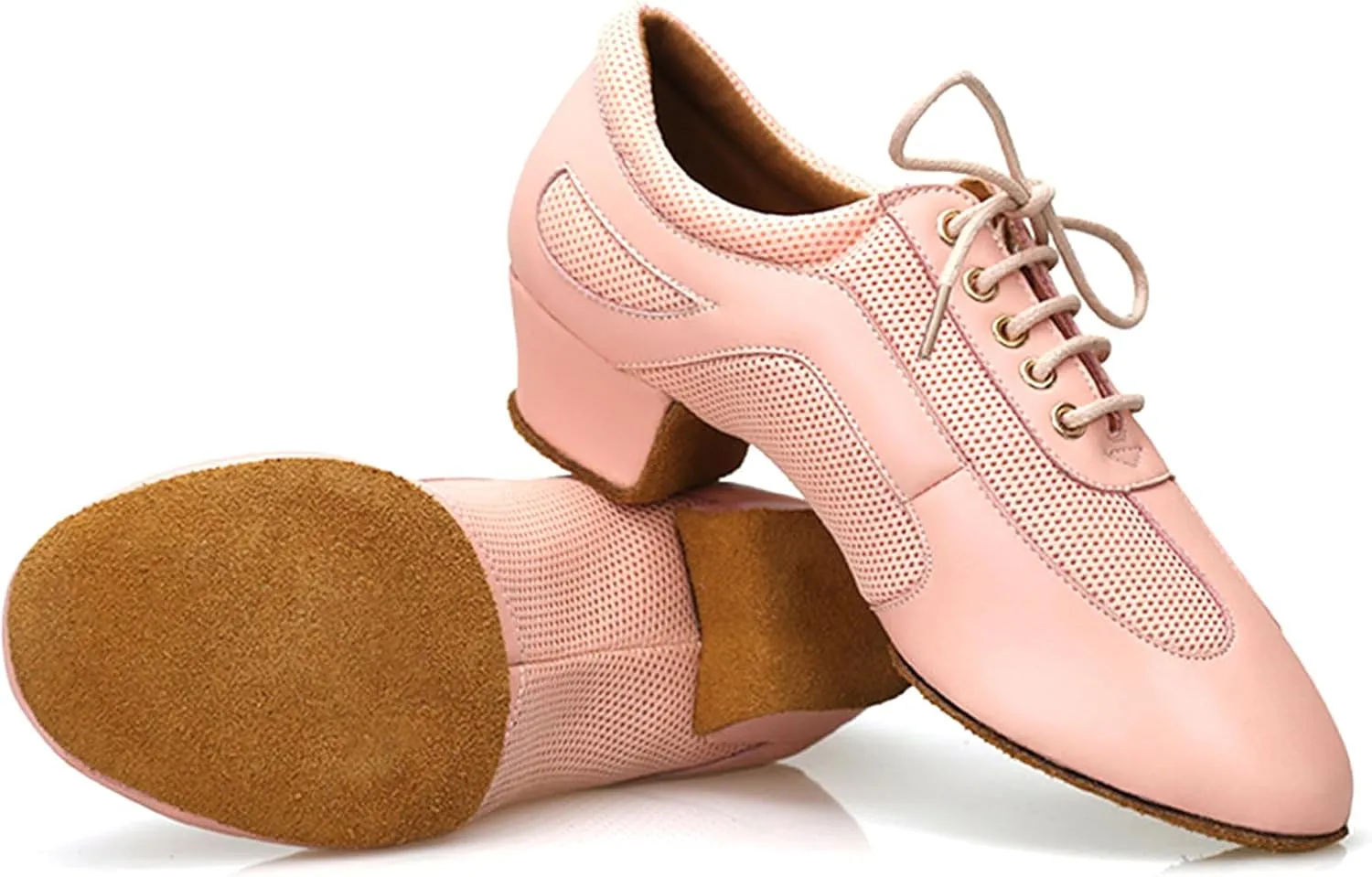 ONAIC Women's Latin Dance Shoes Professional Ballroompractice Performance Shoes Modern Dancing Shoes 2.5 CM Heel