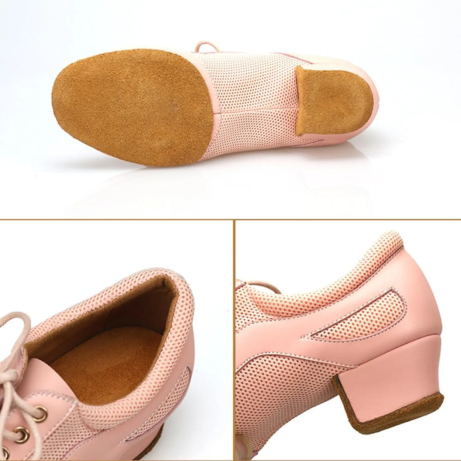 ONAIC Women's Latin Dance Shoes Professional Ballroompractice Performance Shoes Modern Dancing Shoes 2.5 CM Heel