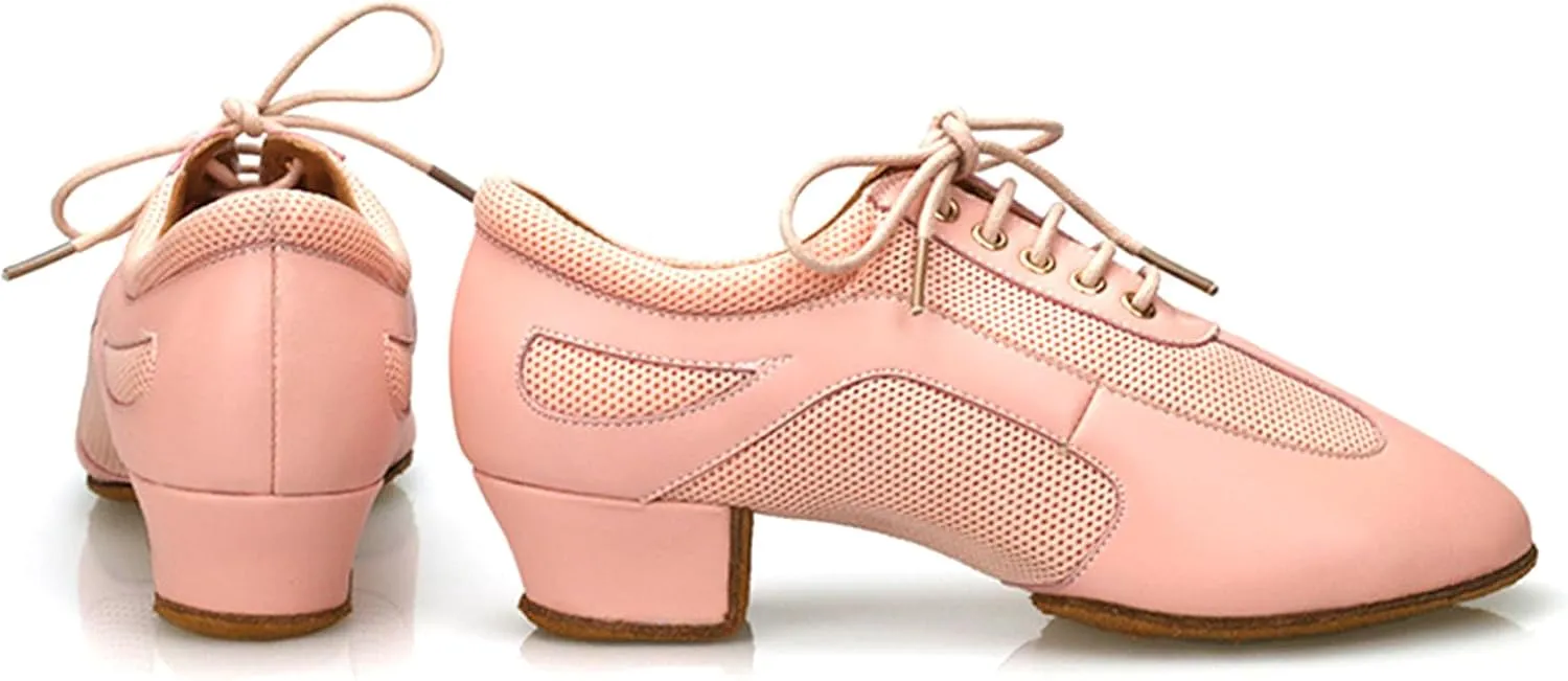 ONAIC Women's Latin Dance Shoes Professional Ballroompractice Performance Shoes Modern Dancing Shoes 2.5 CM Heel