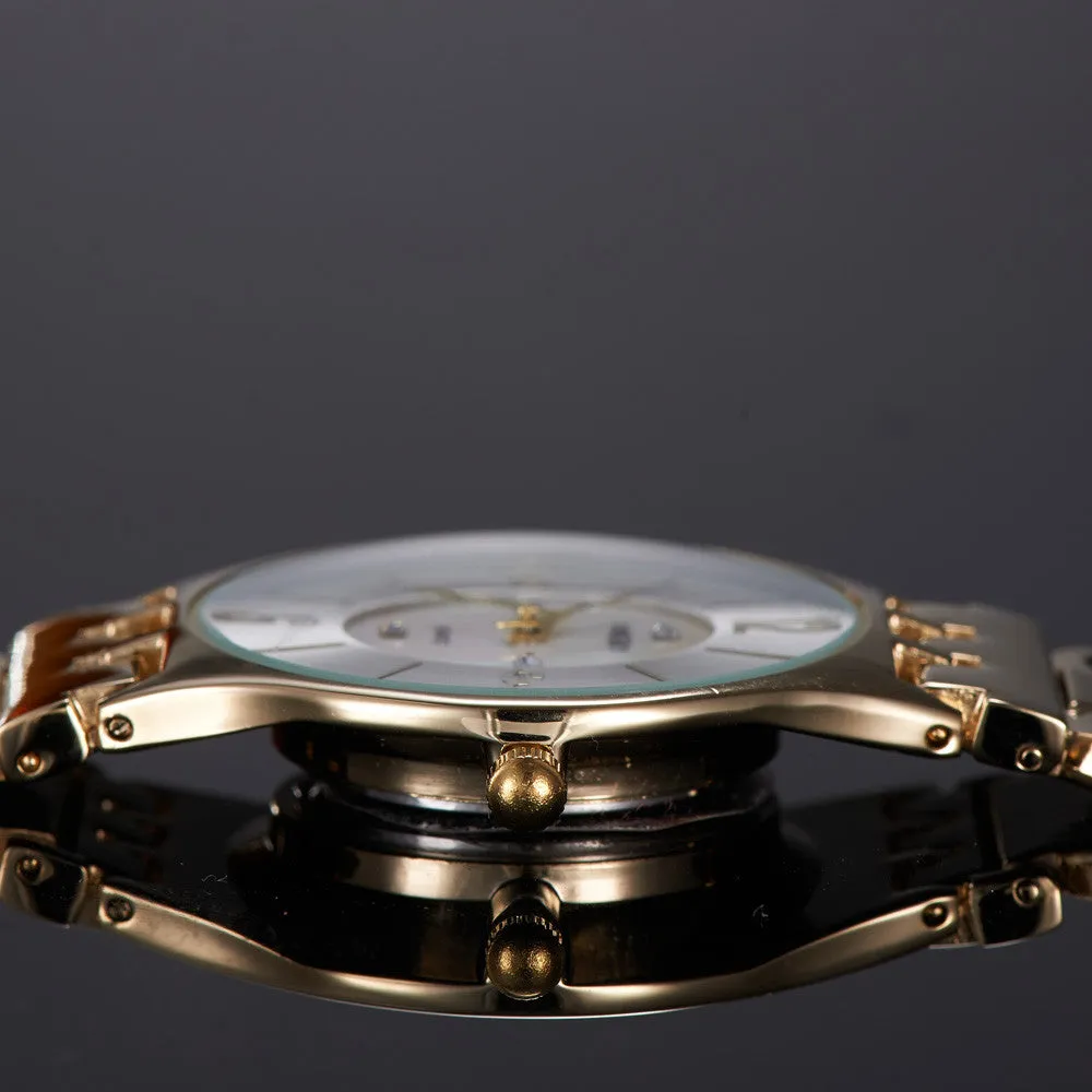 opular Brand New Quartz Watch Unique Gold Stainless Steel Band Analog Display Relogio Women Wristwatches For Ladies