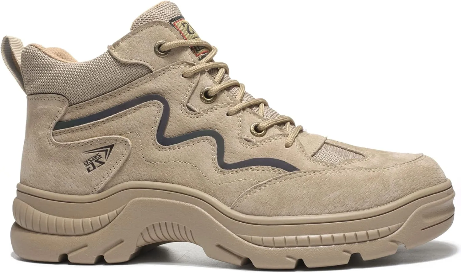 ORISTACO Steel Toe Tactical Boots, Lightweight Camouflage Jungle Construction Work Safety Sneakers