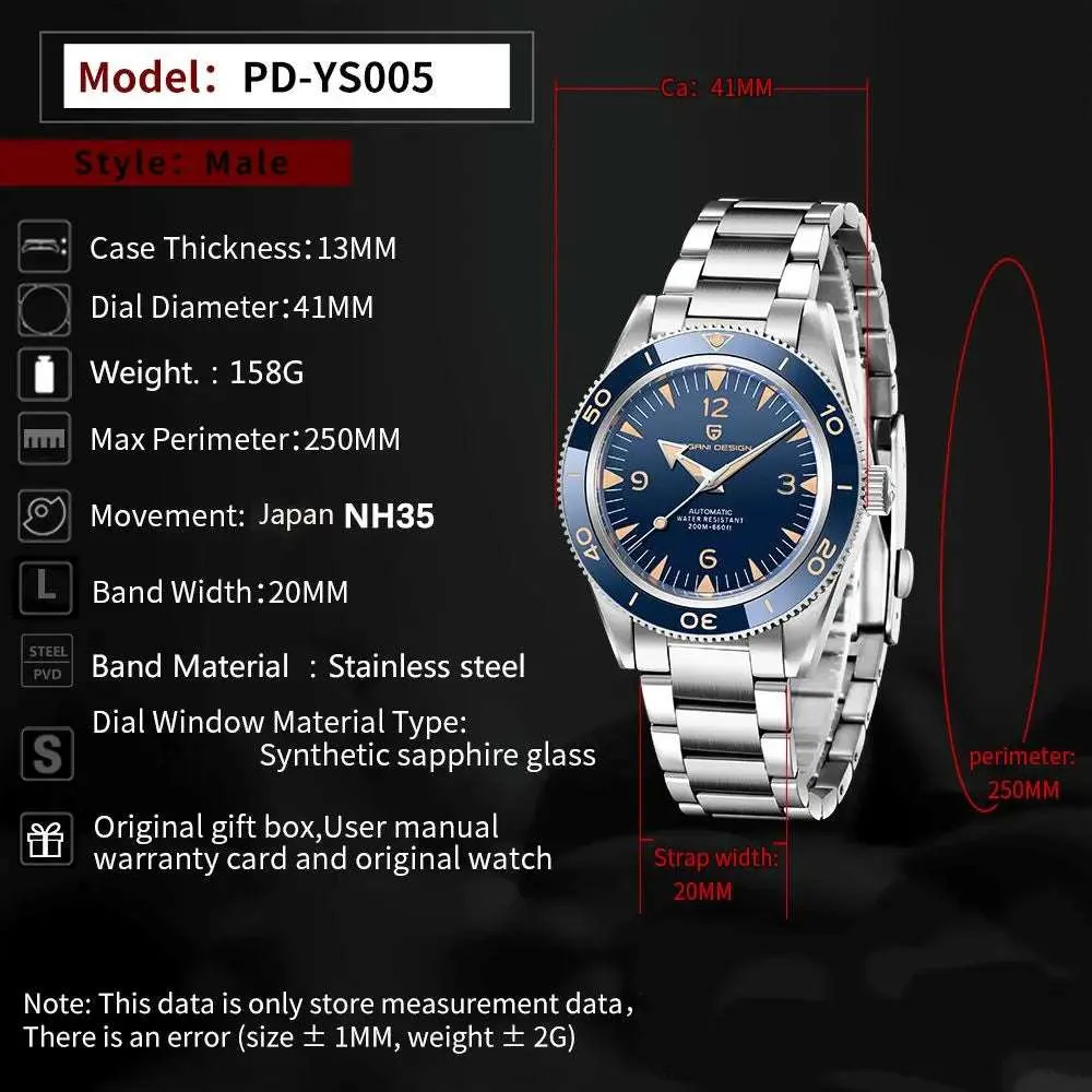 Pagani Design Retro Seamaster 300 Automatic Homage Watches