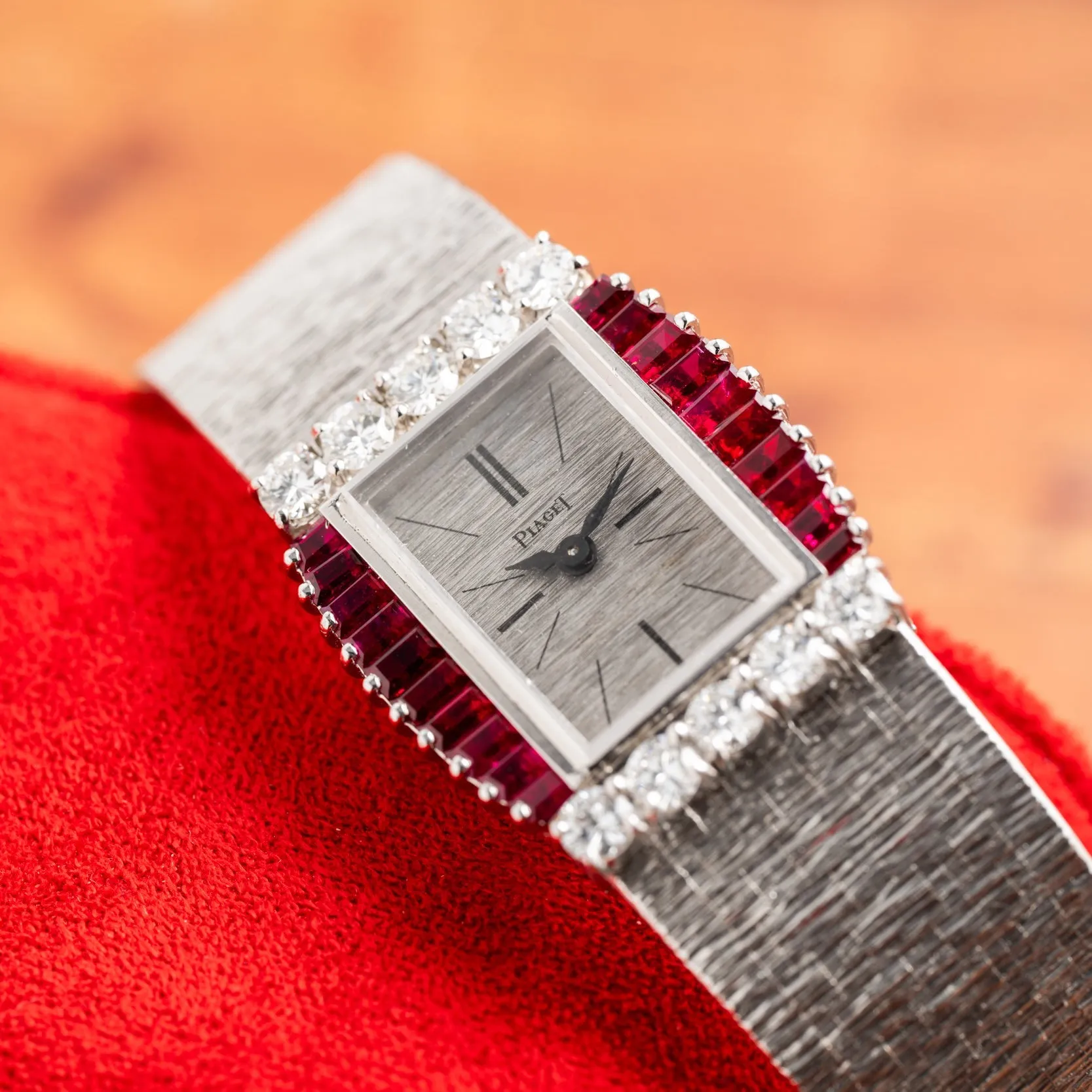 Piaget Ruby and Diamond Dress Watch