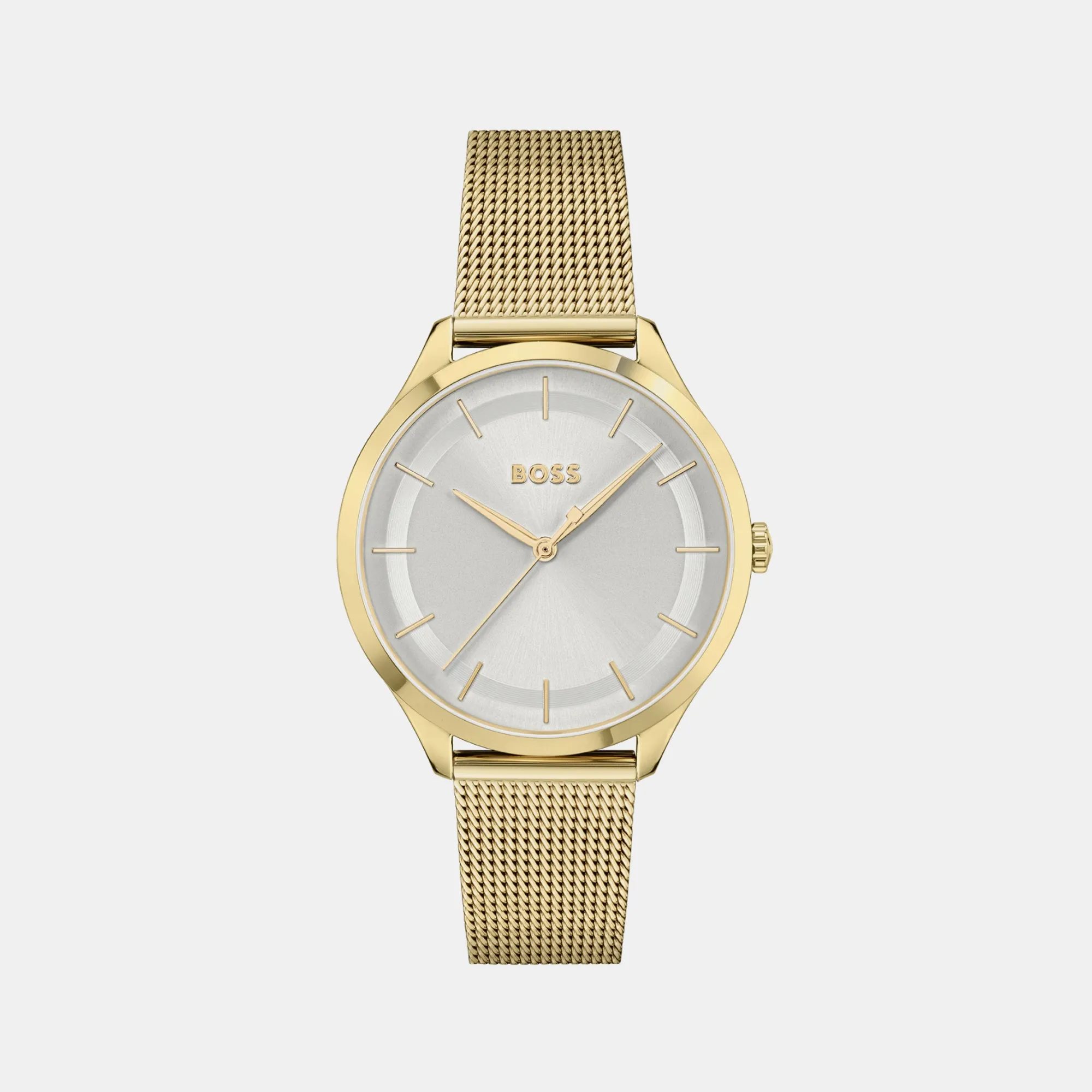 Pura Women Silver Analog Mesh Watch 1502696