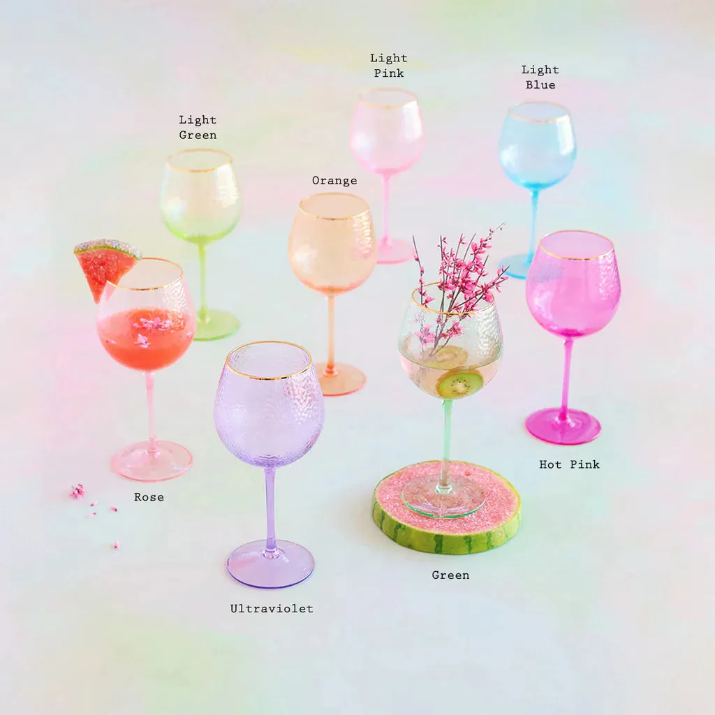 rainbow wine glass