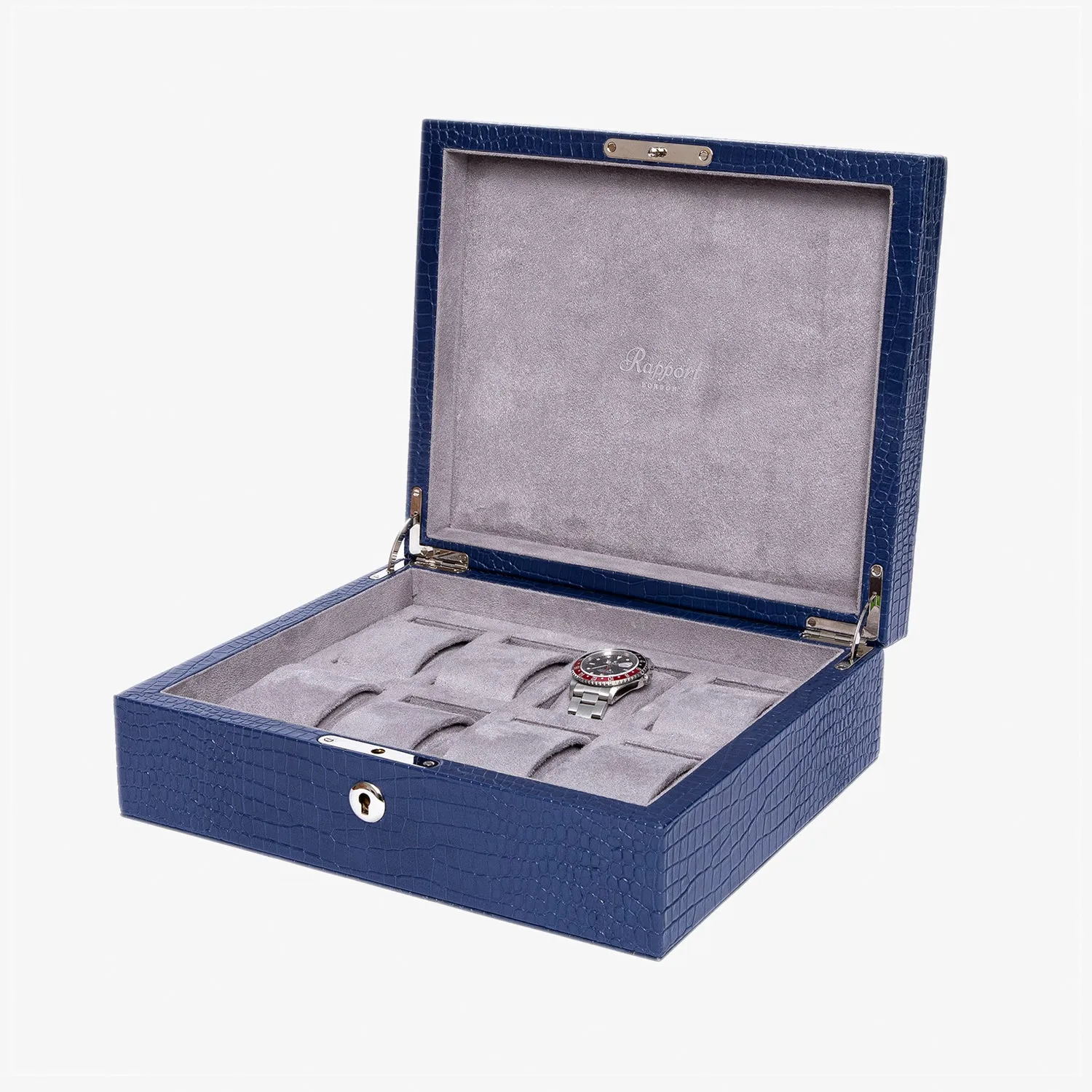 Rapport Brompton eight watch box - blue
