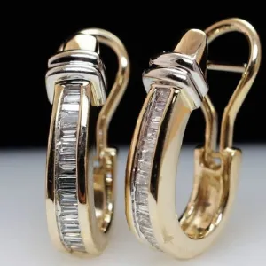 Retro Crystal Earrings Adorned with Gold Accents