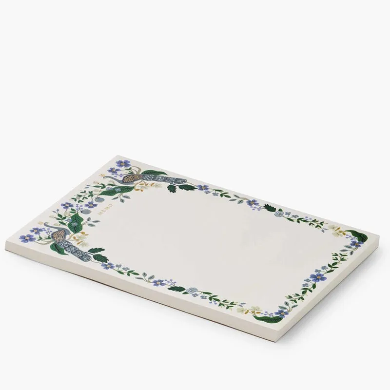 RIFLE PAPER CO. | Peacock Large Memo Notepad