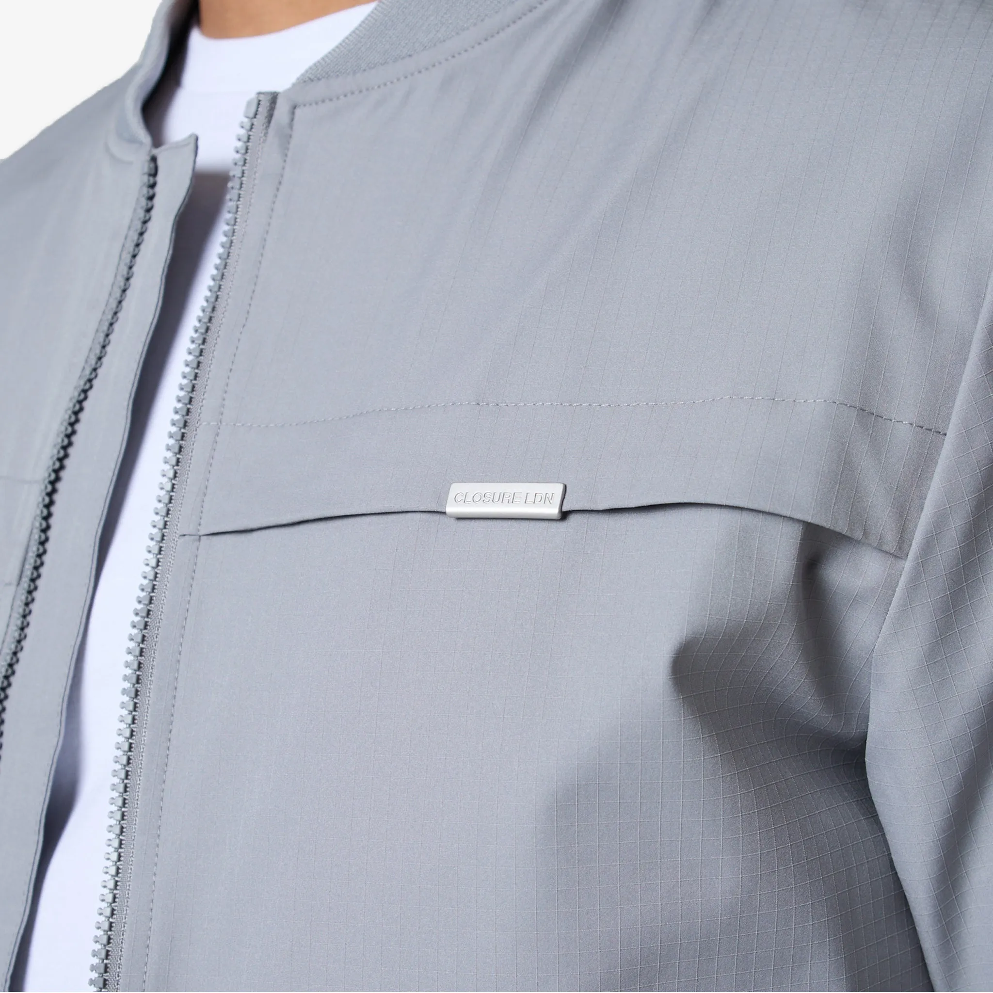 Ripstop Bomber Jacket | Frost Grey