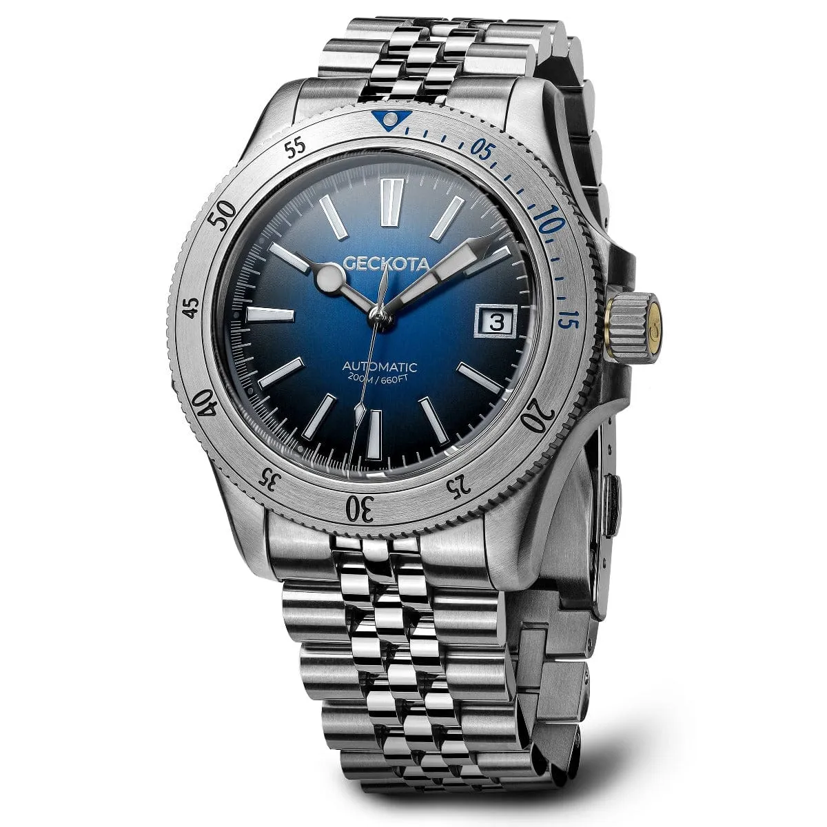 Sea Hunter Automatic Diver's Watch Steel Edition - Blue Dial - LIKE NEW