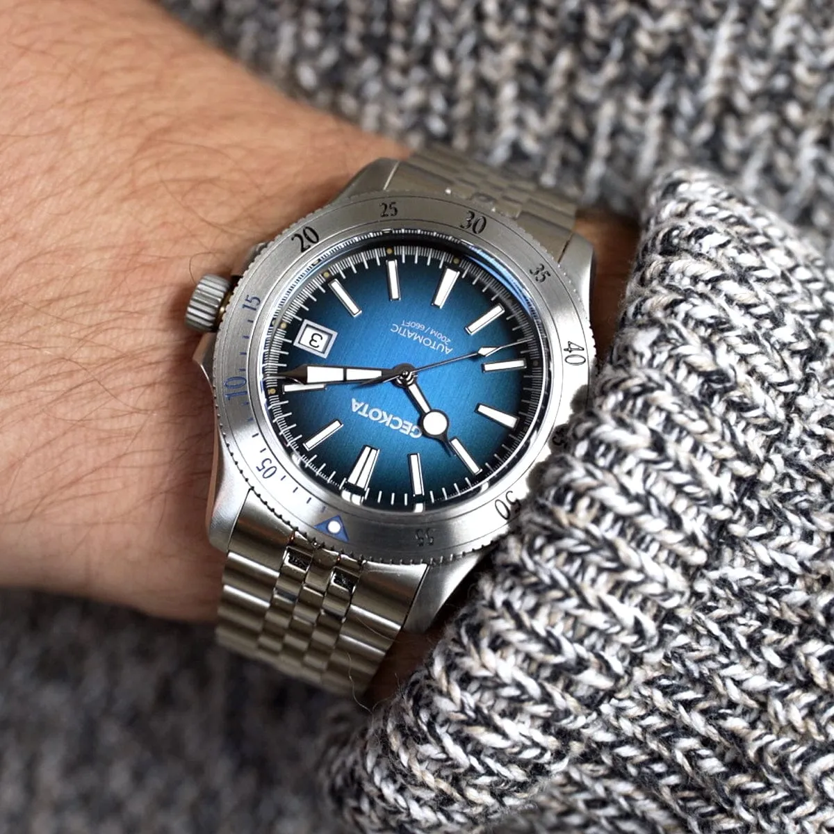 Sea Hunter Automatic Diver's Watch Steel Edition - Blue Dial - LIKE NEW