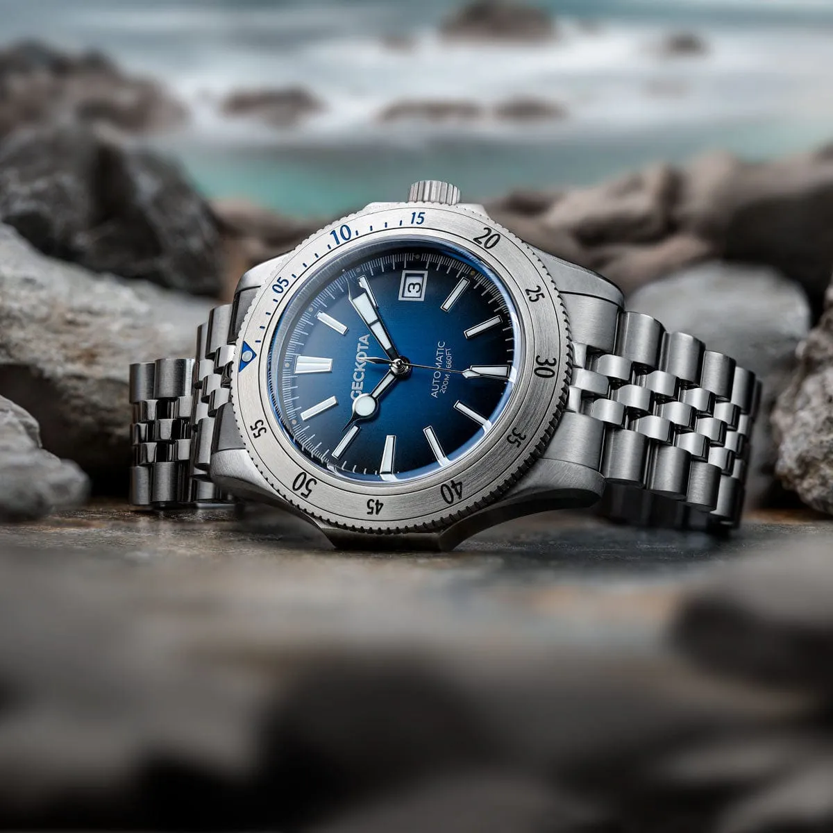 Sea Hunter Automatic Diver's Watch Steel Edition - Blue Dial - LIKE NEW