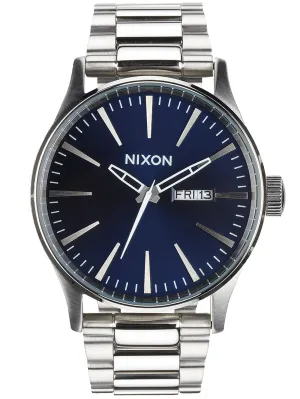 Sentry Stainless Steel Blue Sunray Watch