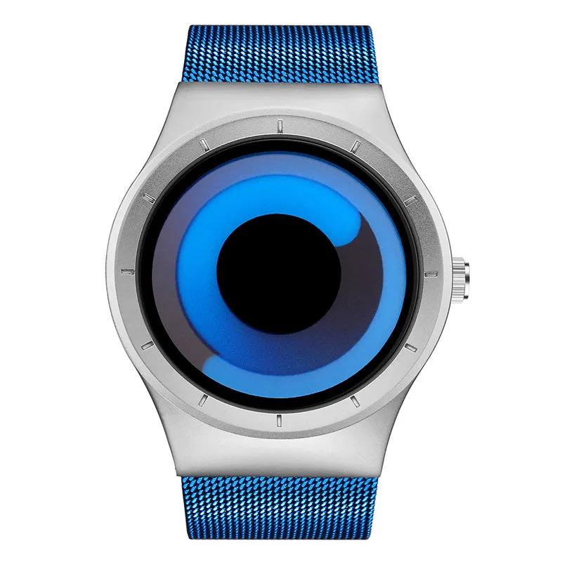 Sinobi Men's Rotational Watch Stainless Steel Mesh Strap