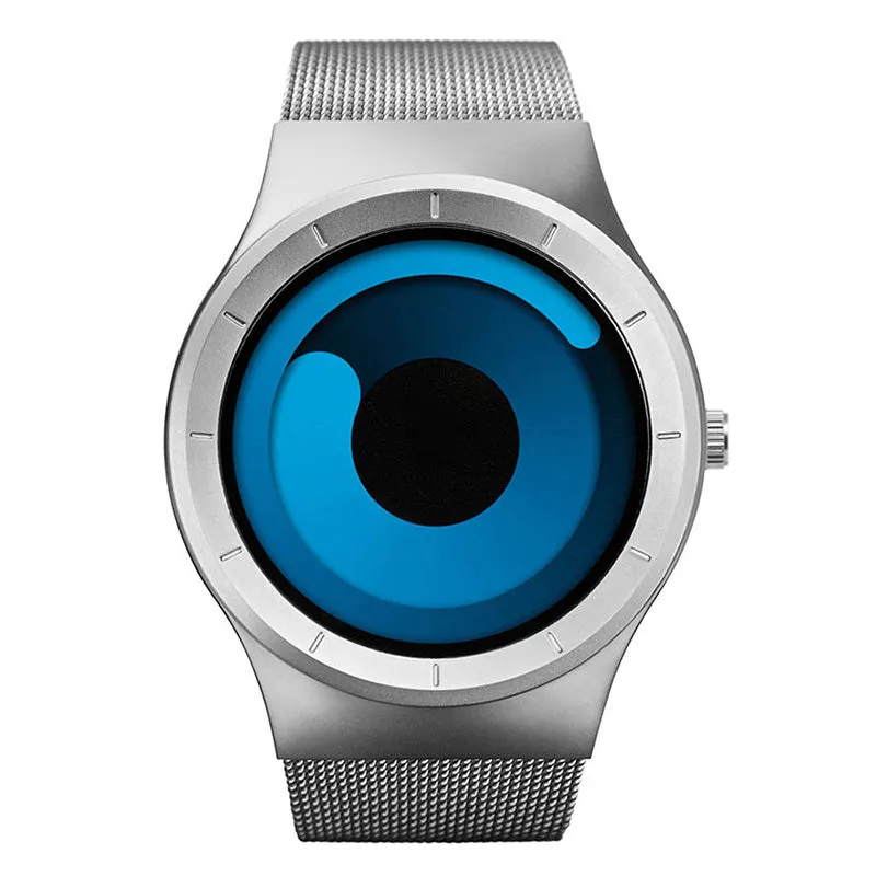 Sinobi Men's Rotational Watch Stainless Steel Mesh Strap