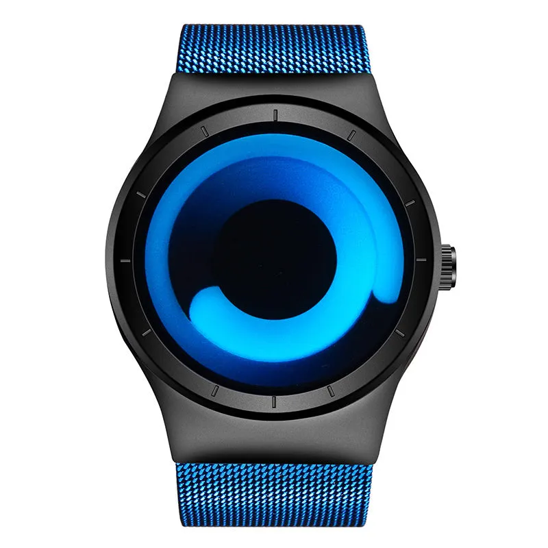 Sinobi Men's Rotational Watch Stainless Steel Mesh Strap