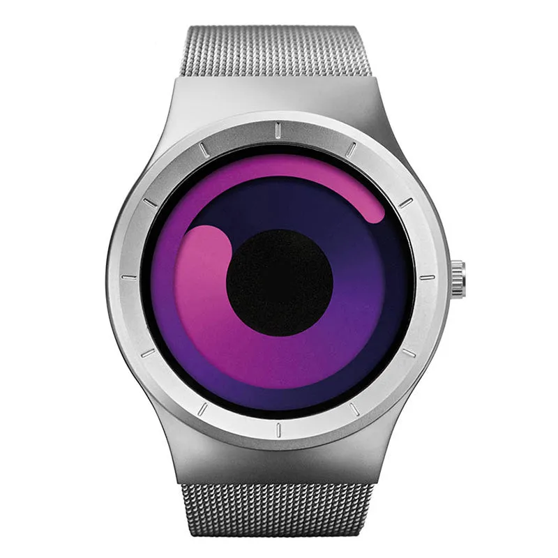 Sinobi Men's Rotational Watch Stainless Steel Mesh Strap
