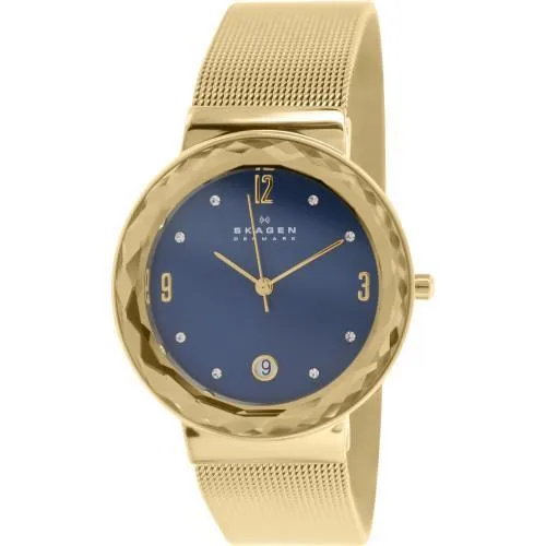 Skagen Leonora Gold Mesh Ladies Watch SKW2181