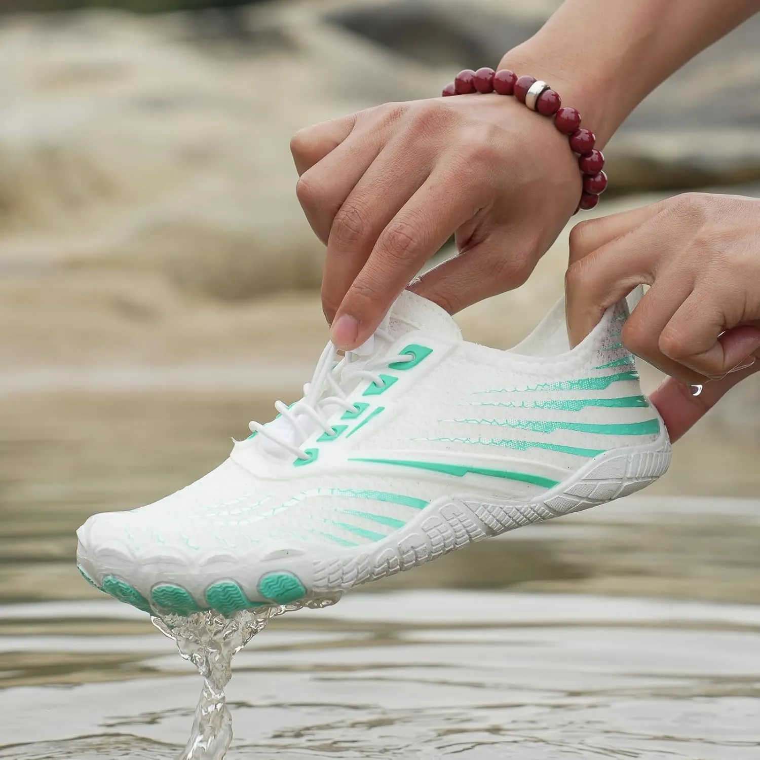 Smoneyful Hike Barefoot Shoes for Women and Men, Waterproof Trail Running Healthy and Non-Slip, Wide Toe Box, Unisex Outdoor Hiking Footwear
