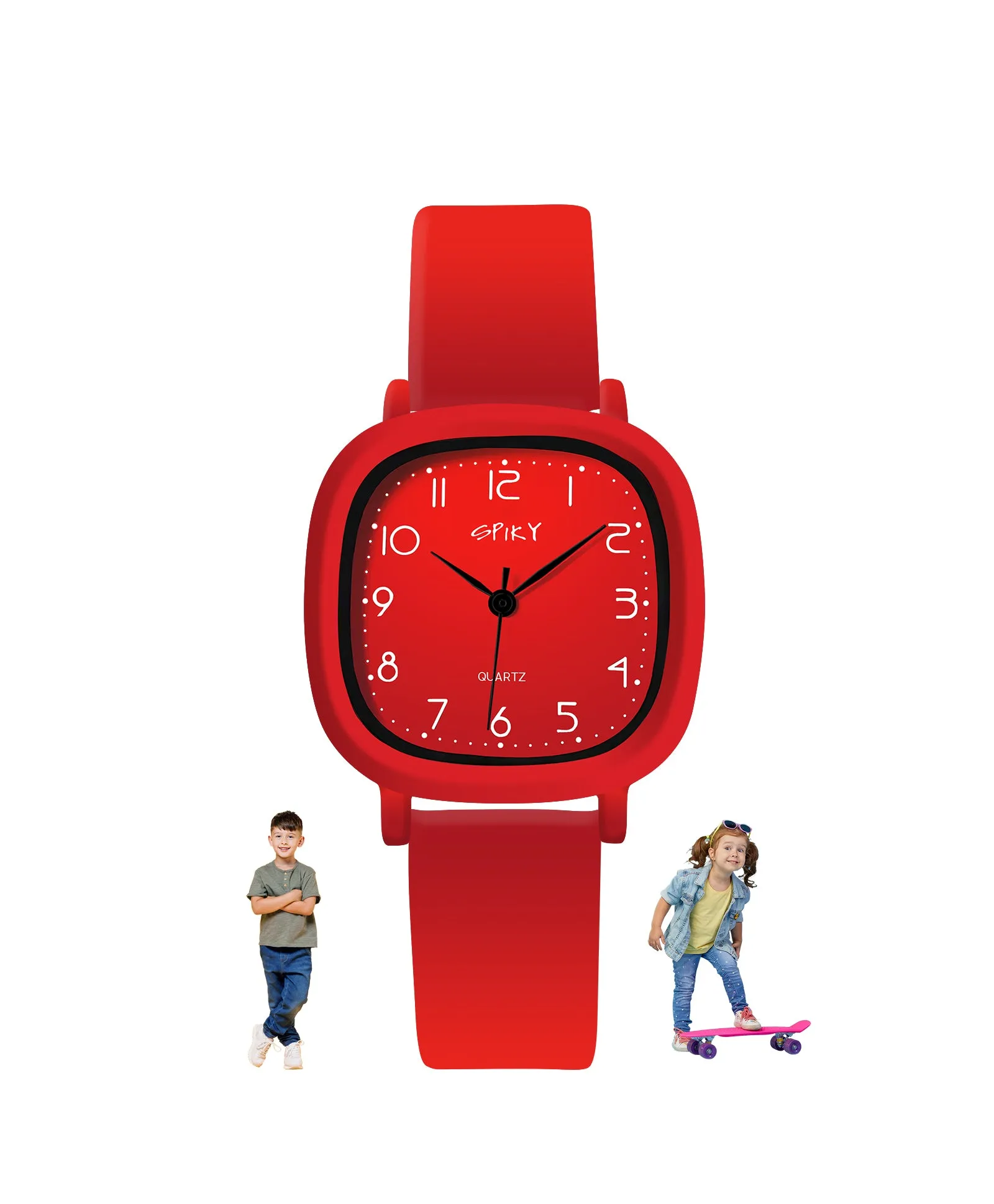 Spiky Eva19 Square Analog Watch for Kids - Purple