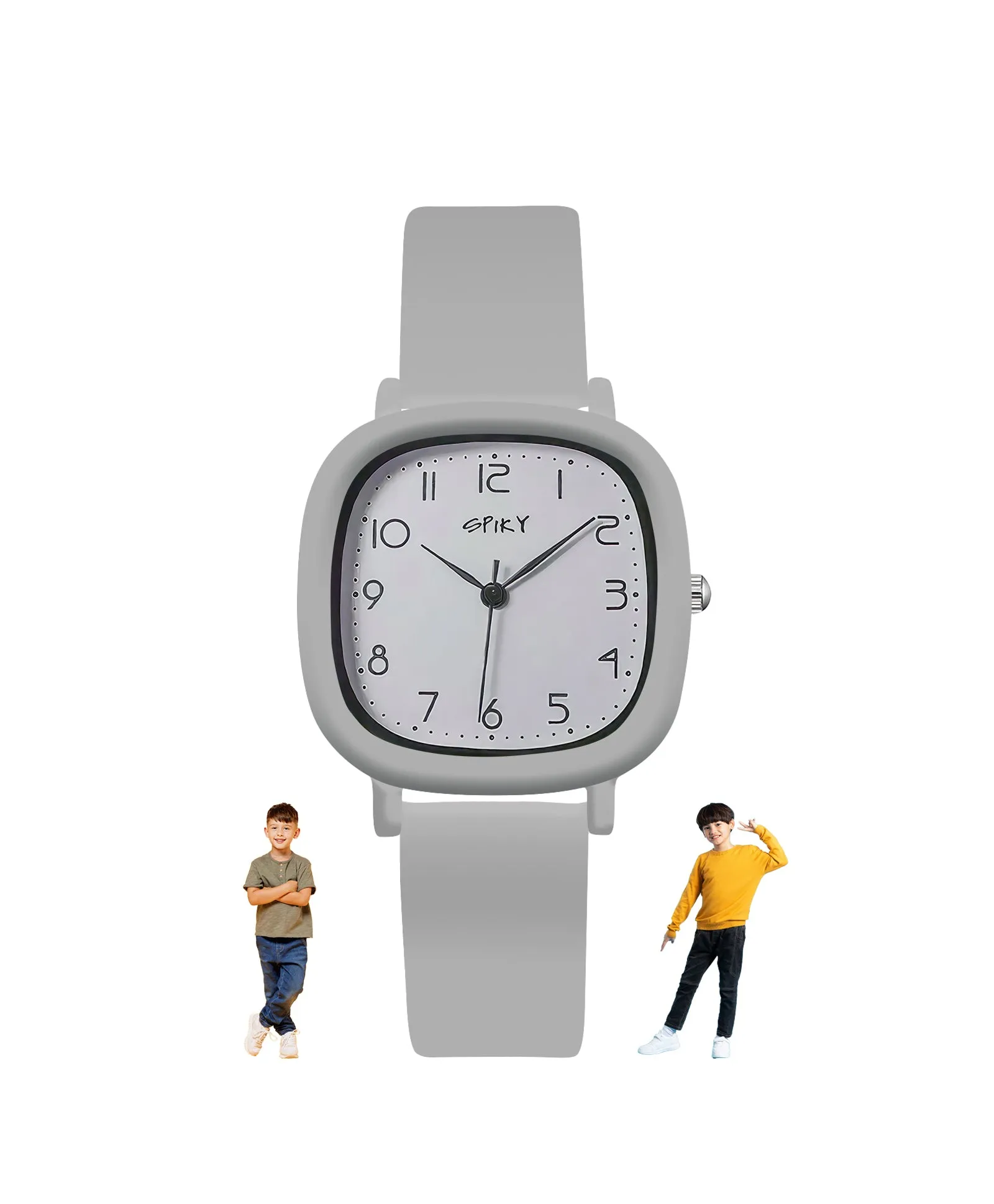 Spiky Eva19 Square Analog Watch for Kids - Red