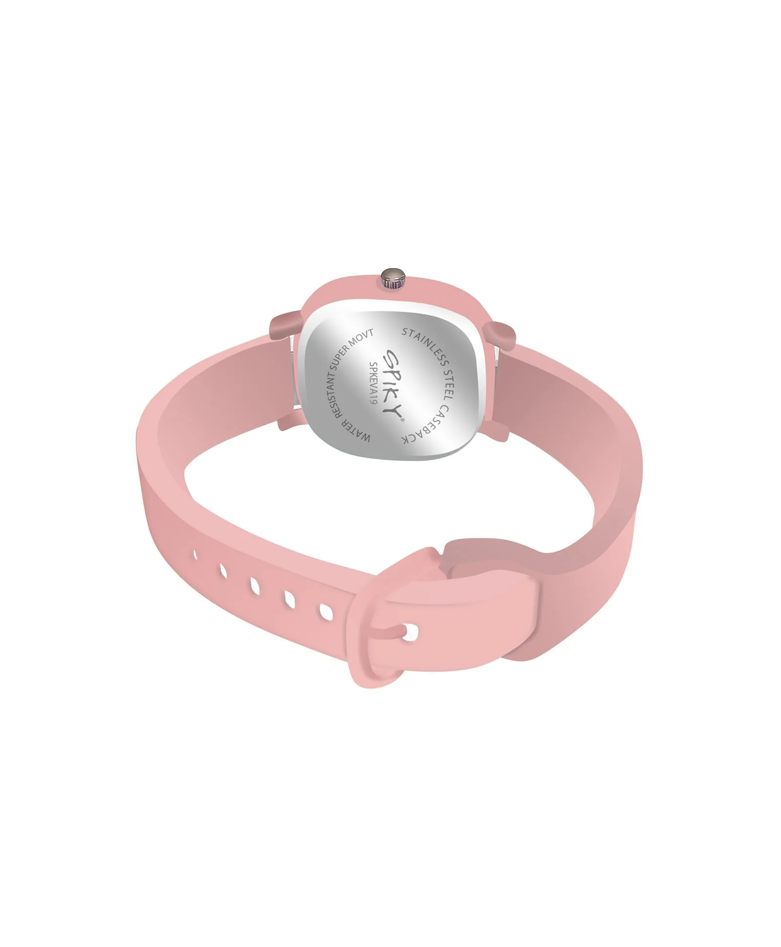 Spiky Eva19 Square Analog Watch for Kids - Red