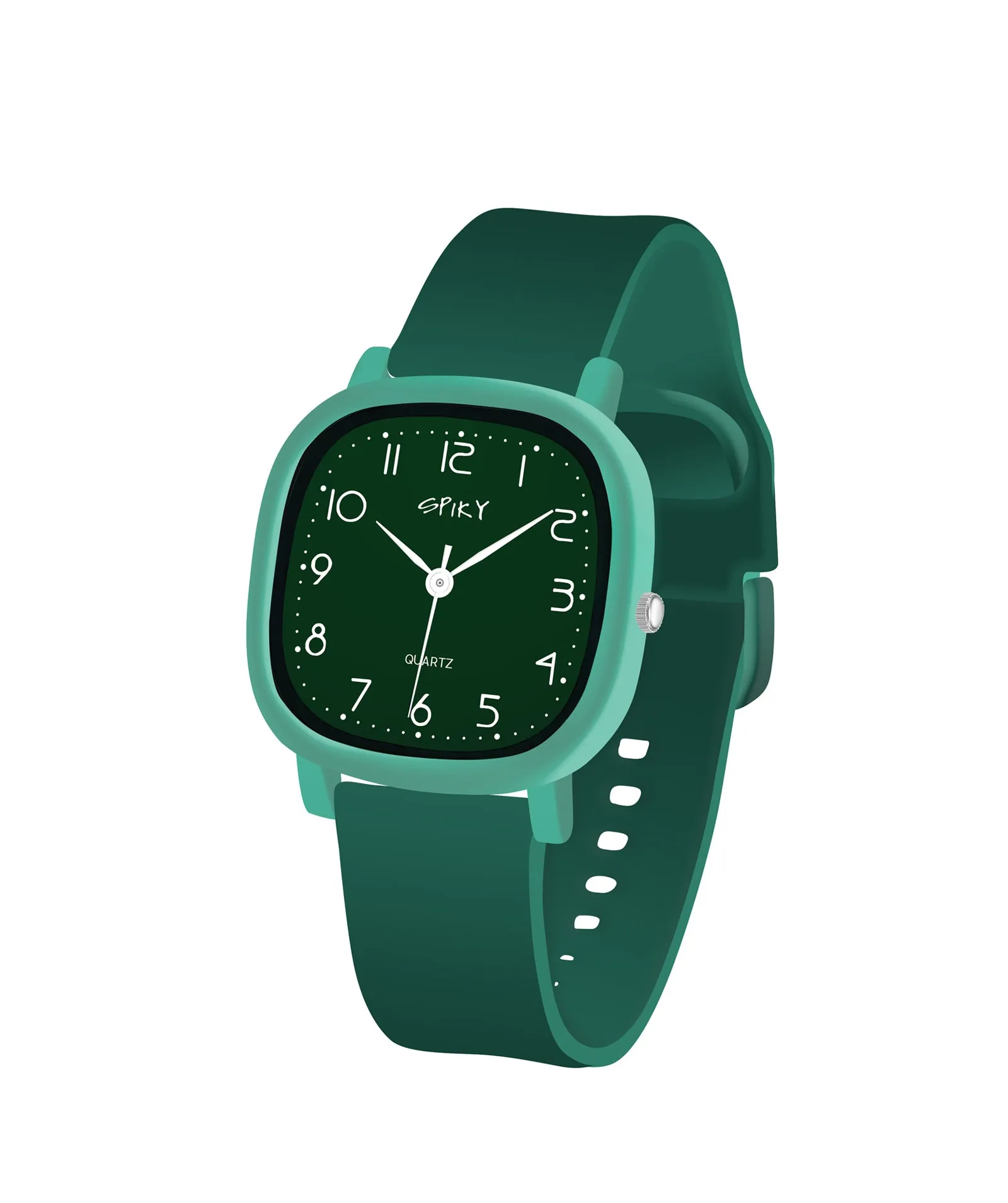 Spiky Eva19 Square Analog Watch for Kids - Red