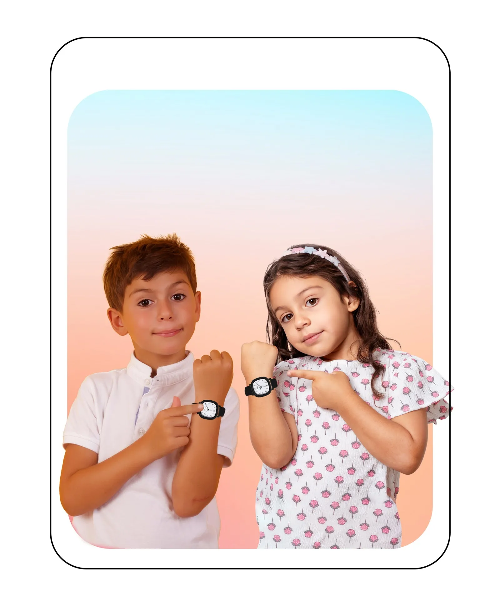 Spiky Eva19 Square Analog Watch for Kids - Red