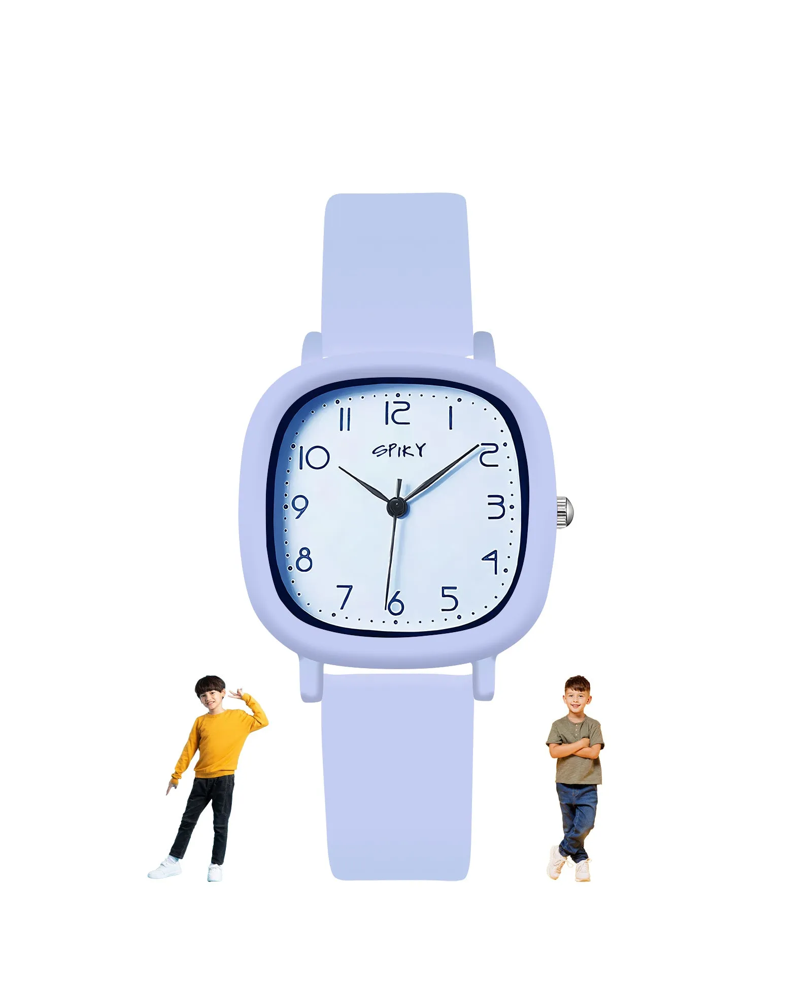 Spiky Eva19 Square Analog Watch for Kids - Red