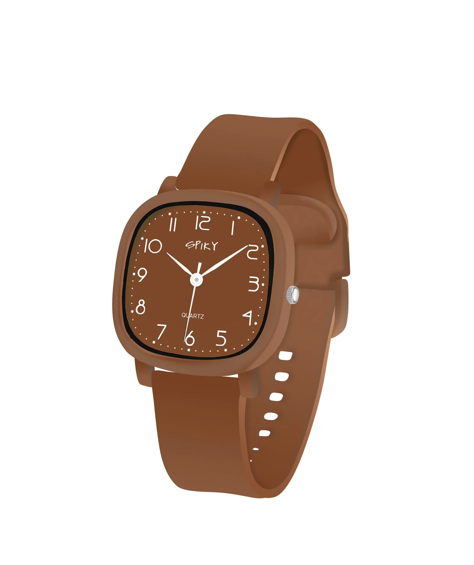 Spiky Eva19 Square Analog Watch for Kids - Red