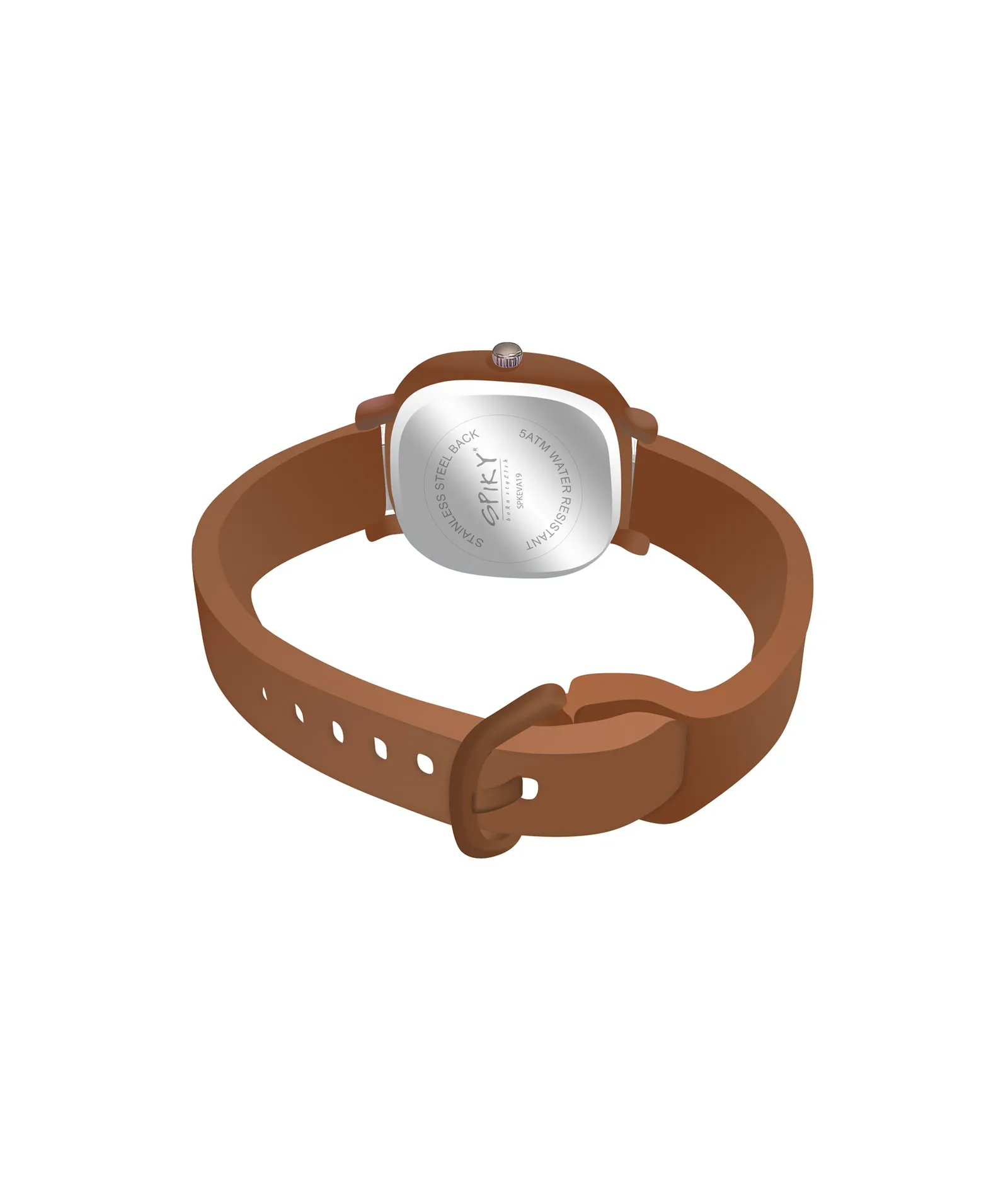 Spiky Eva19 Square Analog Watch for Kids - Red