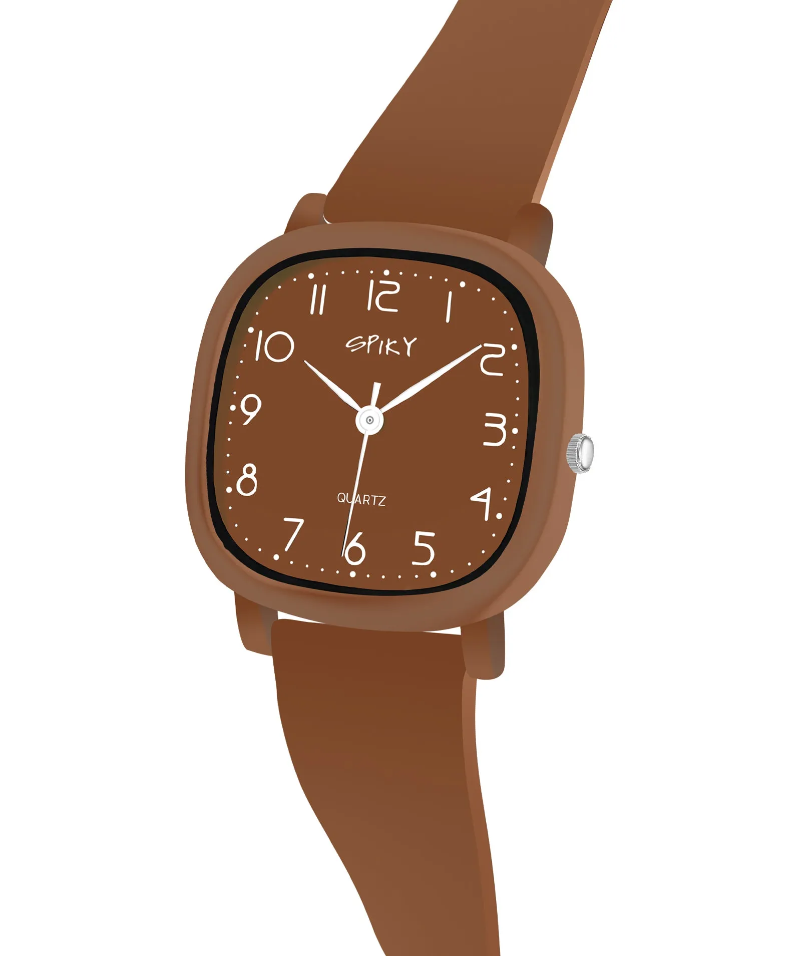 Spiky Eva19 Square Analog Watch for Kids - Red