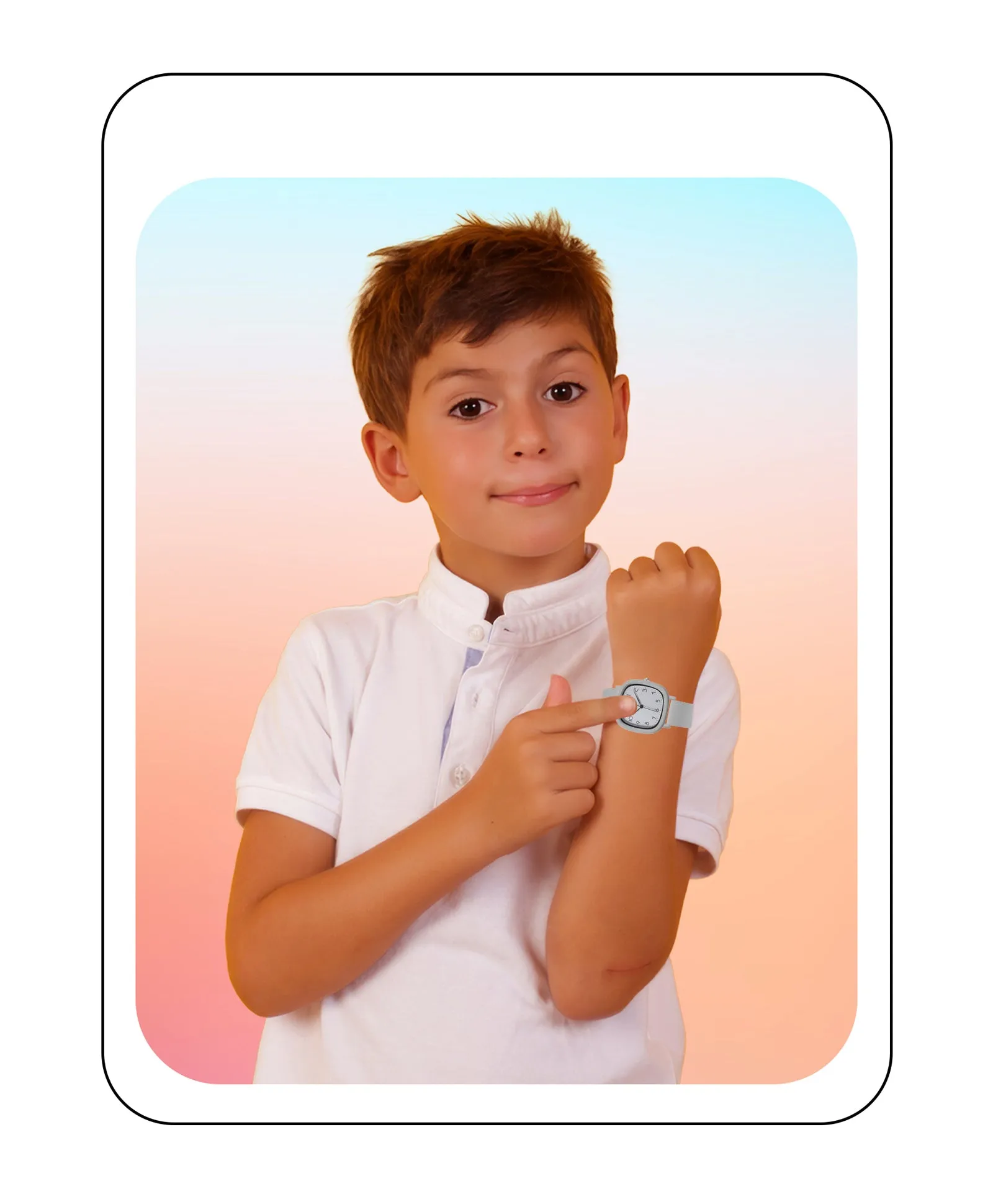 Spiky Eva19 Square Analog Watch for Kids - Red
