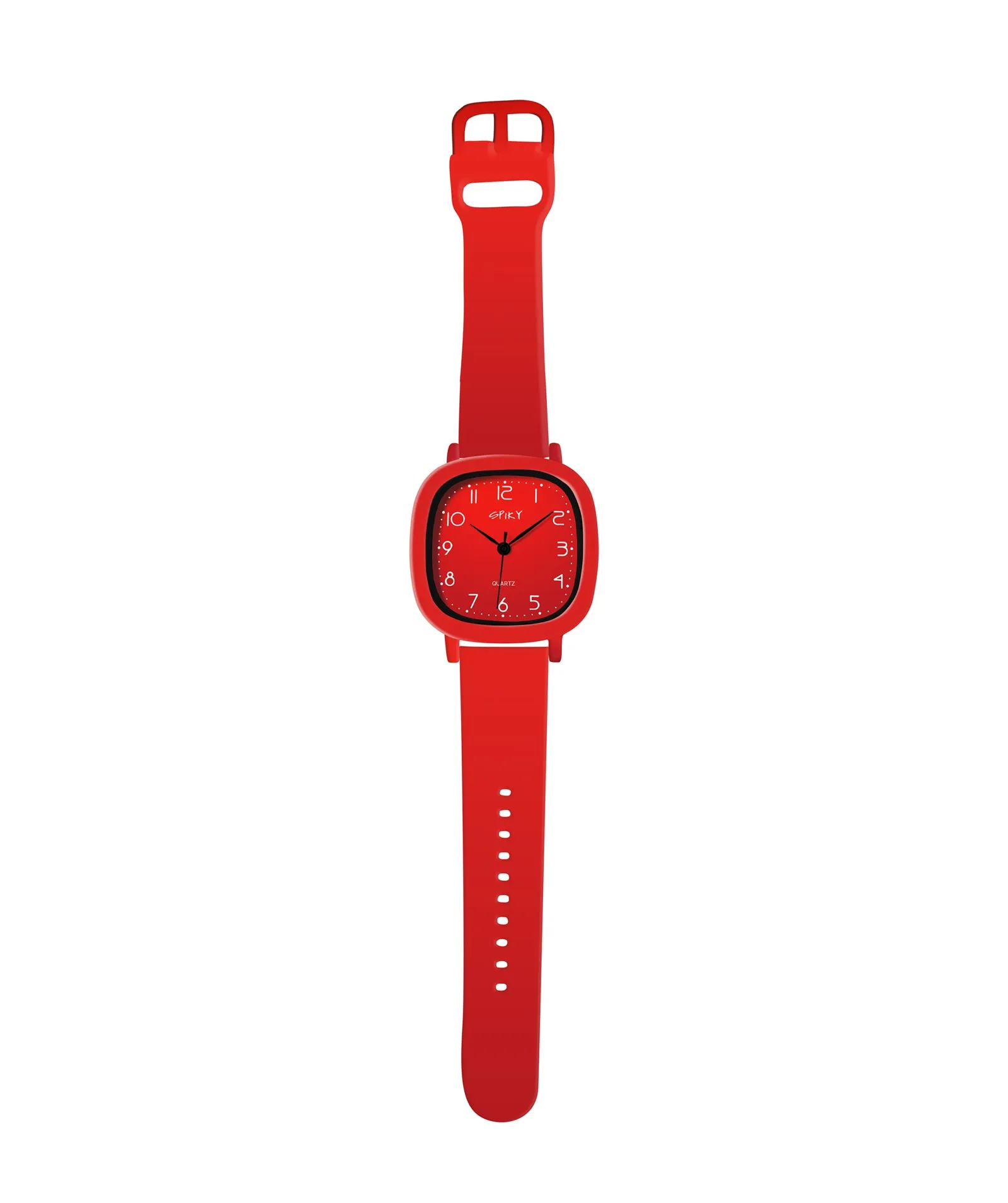Spiky Eva19 Square Analog Watch for Kids - Red