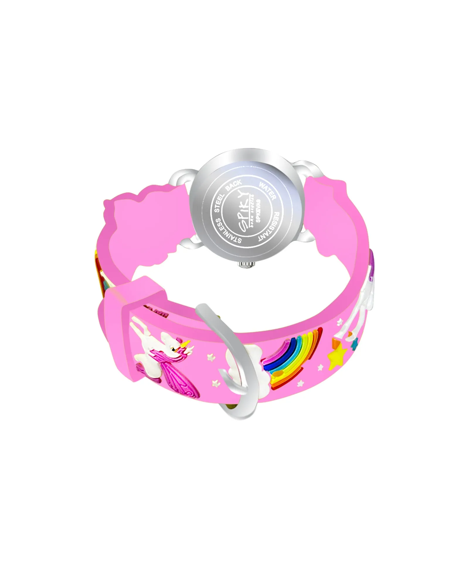 Spiky Round Unicorn Strap Analog Watch - Pink
