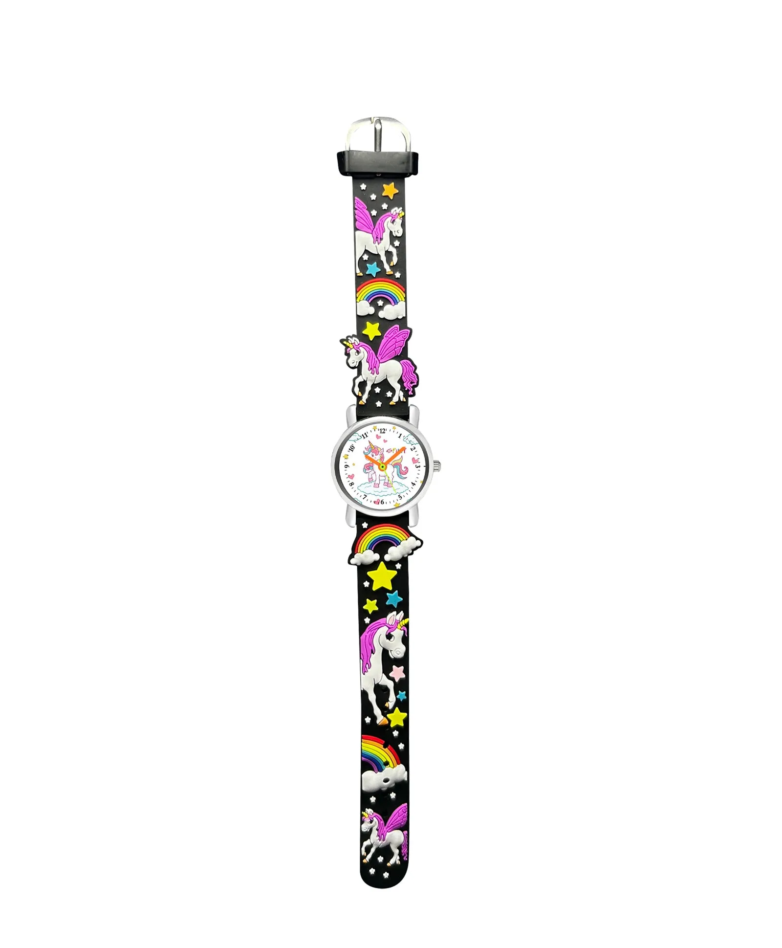 Spiky Round Unicorn Strap Analog Watch - Pink