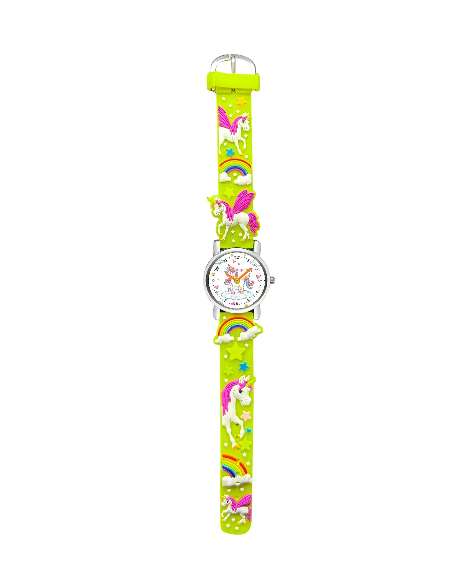Spiky Round Unicorn Strap Analog Watch - Pink